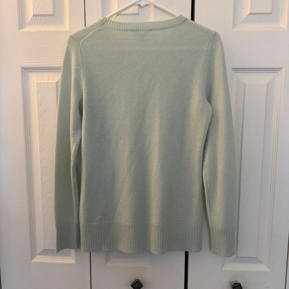 Hayden Cashmere Sweater Womens Small Mint Green Crew Neck Long Sleeve Pullover‎